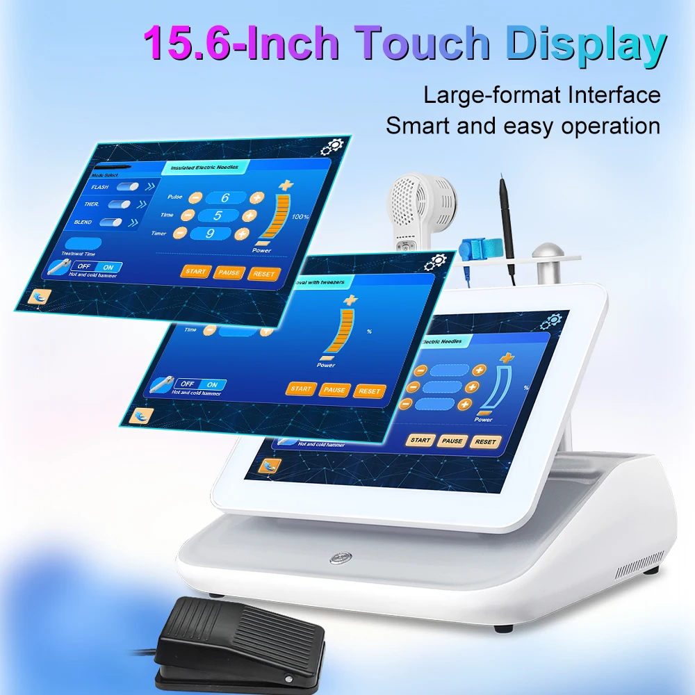 Electrolysis Hair Removal Machine Painless Permanent Hair Removal Machine for Men Women Face Body Bikini with Hot Cold Hamme