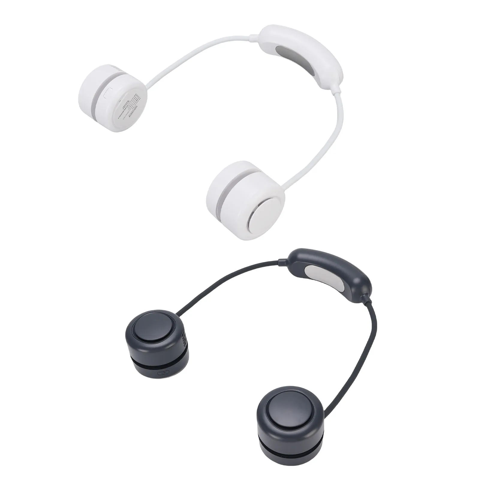 

Портативный вентилятор для шеи в дизайне наушников, бесшумный, 3 скорости, на батарейках, легкий, перезаряжаемый, для дома