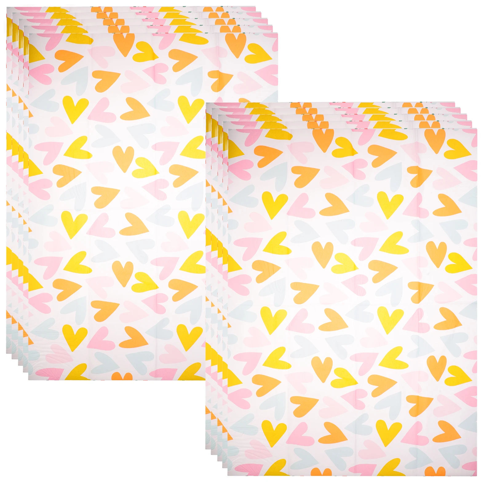 Fogli per confezioni regalo con motivo a cuore in carta per compleanno, San Valentino, materiale per confezioni di tessuti fai da te