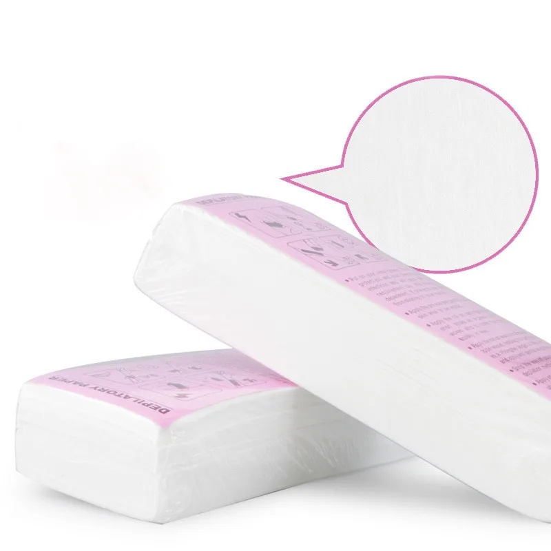 Bande d'Avertissement pour Épilateur Non Tissé, Rouleau de Papier pour Enlever les Poils, Tampon de Haute Qualité, 100 Pièces/Lot