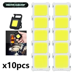 LED COB CHIP for USB Portable Mini keychain Camping Light Pocket Flashlight Outdoor White Light DC3-4V 5-15W 500-1500lm 10pcs
