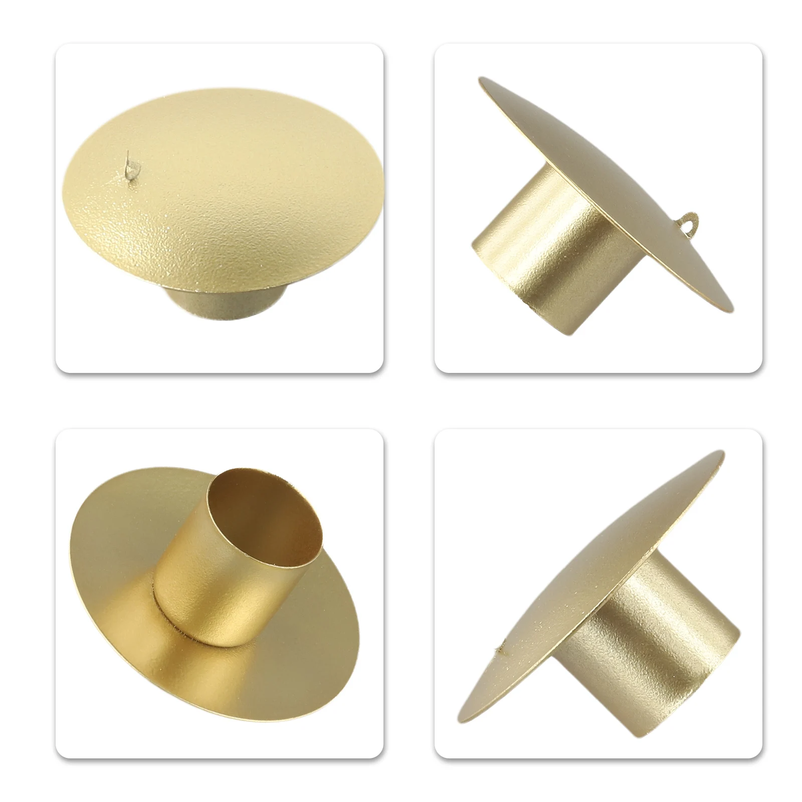 1pcs Candle Holder Desktop Candlestick Adornment Metal Candlestick Taper Candle Holder With Handle Home Wedding Decorations