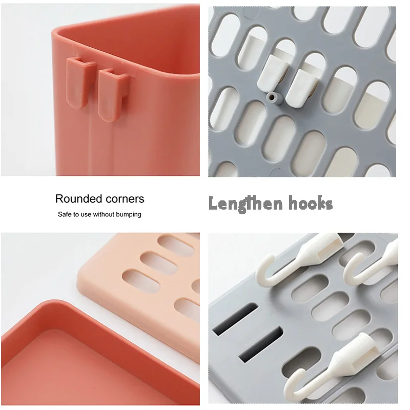 Storage Rack Punch-free Household Hole Board Wall Dormitory Kitchen Bathroom Wall Shelf Wall Hanging Storage Hook Rack Shelves