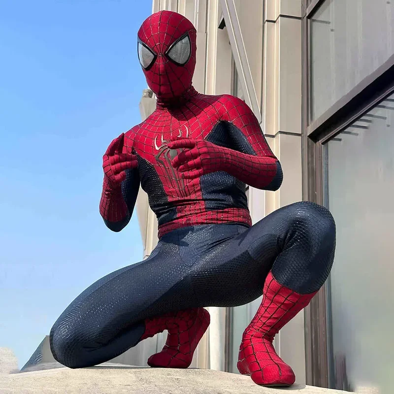 Disfraz de cosplay de Anime Spider-Man Remy Toby, traje de superhéroe para aventuras, conjunto de mono de Spider-Man Negro para fiesta de Halloween.