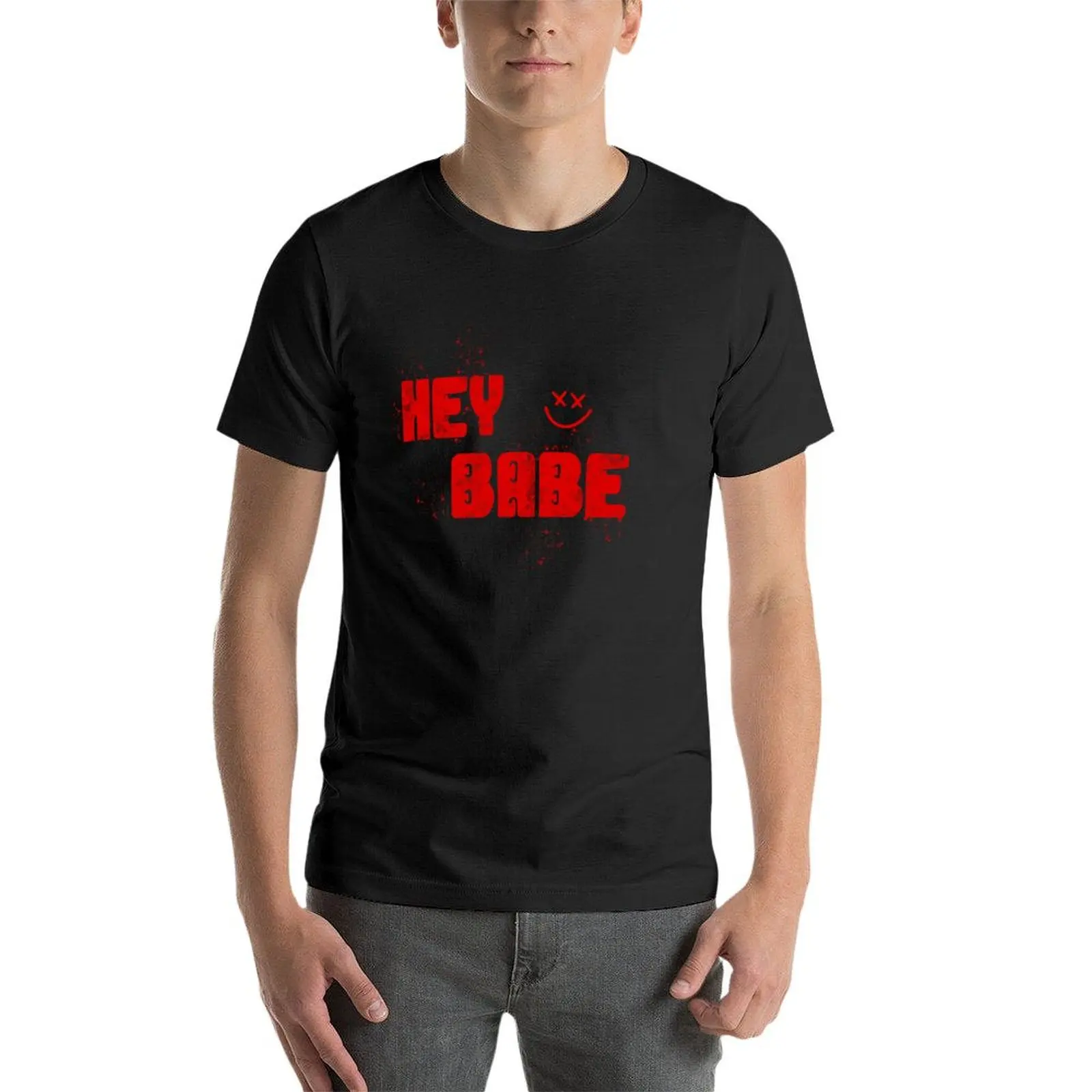 Hej BABE t-shirt dostosowywany urocze topy szybkoschnąca koszulka z krótkim rękawem