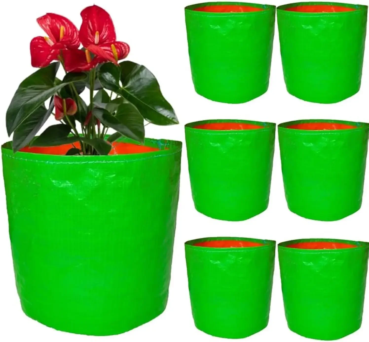 

Garden Grow Bags Fabric Pots For Vegetables Fruits Plants Pack Of 7 Green