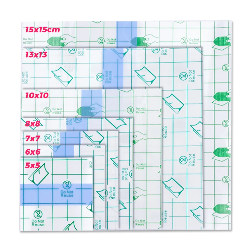 100pcs Waterproof Tattoo Protective Healing Film Stickers Skin Aftercare Bandage Transparent Tattoo Repair PU Film Tapes