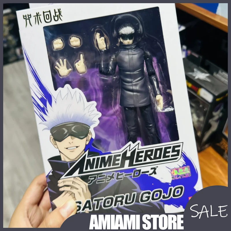 

16cm Bandai Jujutsu Kaisen Action Figure Set Yuji Itadori Megumi Fushiguro Nobara Kugisaki Satoru Gojo Poseable Model Toy Game