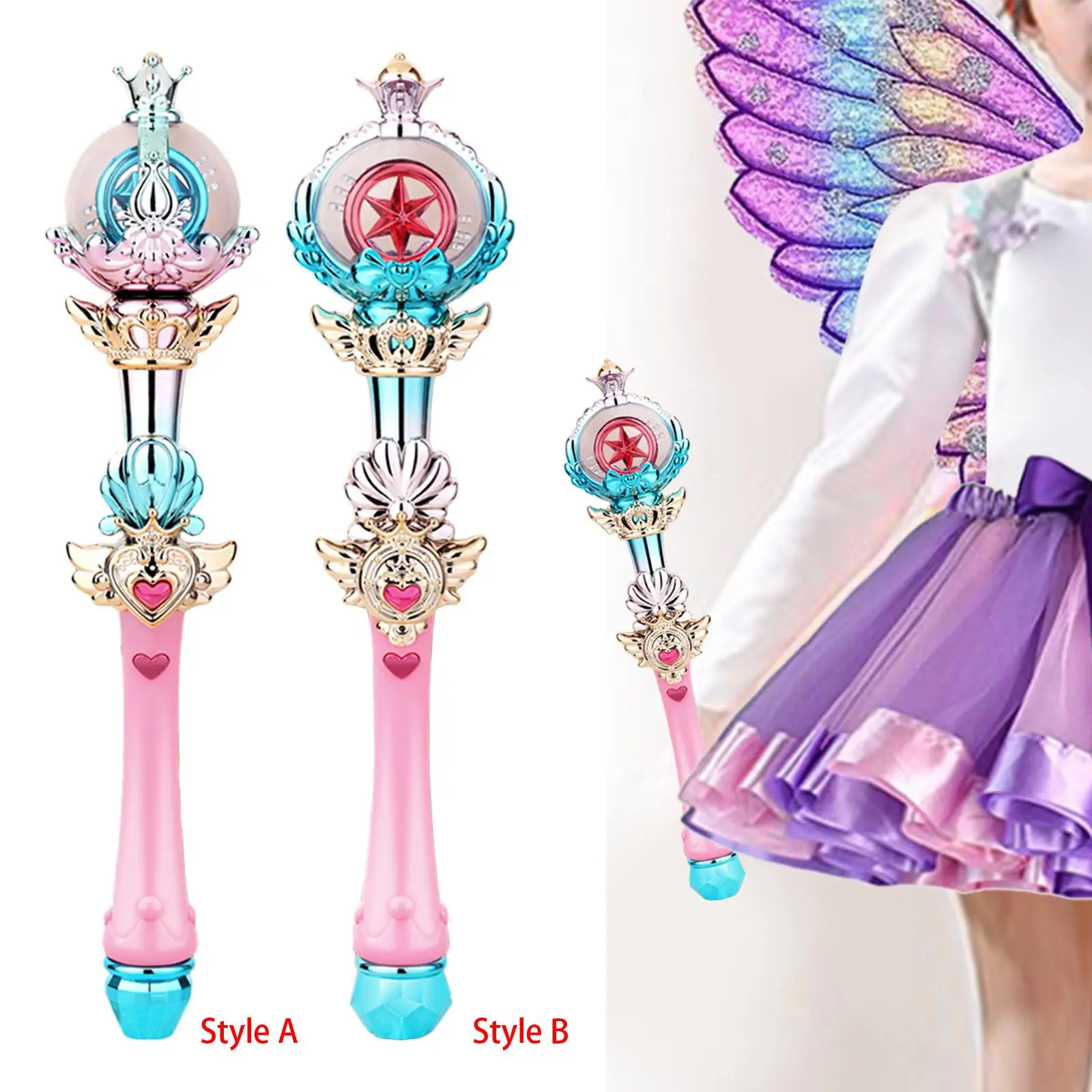 Luminous Fairy Wands with Light and Music for Birthday Gift Children Cosplay