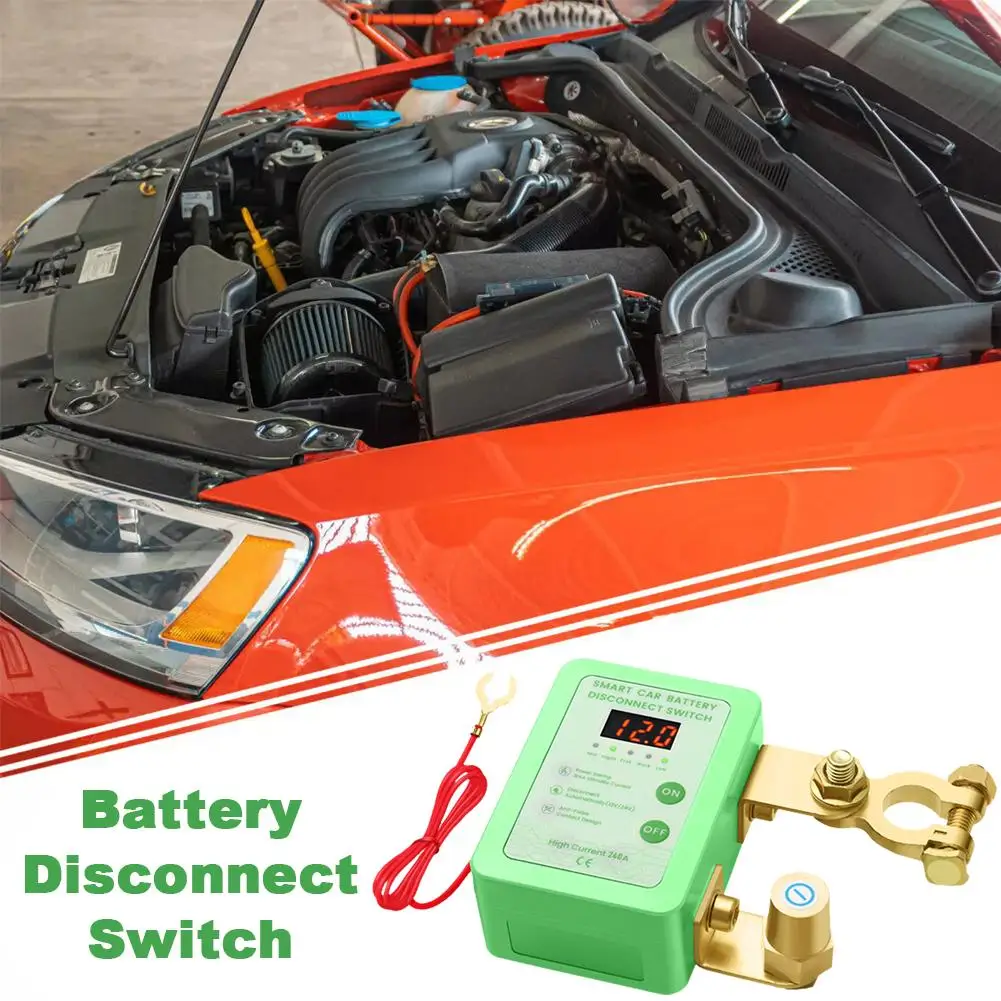 

240A Car Kill Switch 12V Remote Battery Disconnect Automatic Shut Off Display Auto Voltage With Tool Switch YZG Power Led S O2O0