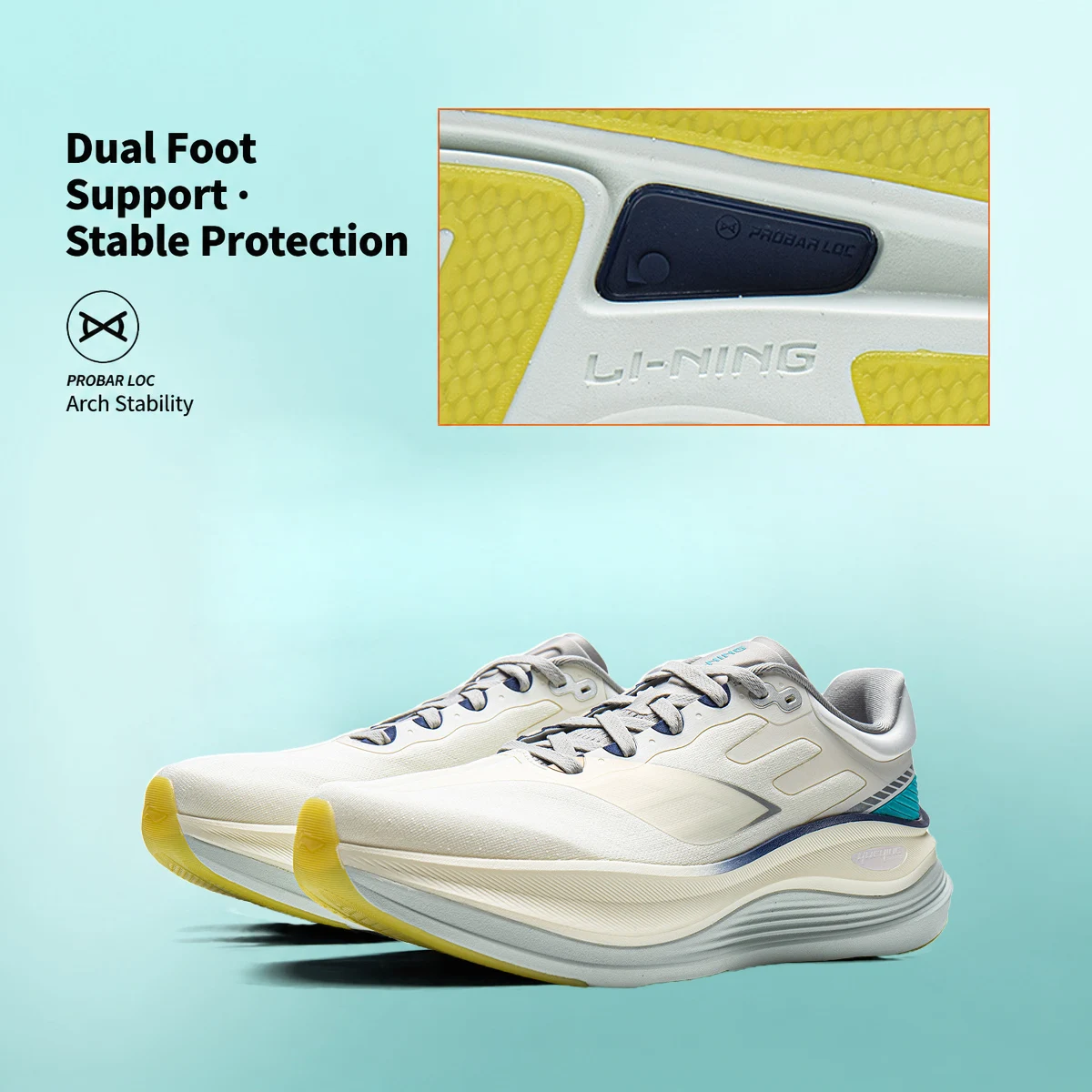 Zapatillas de Running LiNing YUEYING 5 PRO para Hombre con Amortiguación Optimizada y Puntera Ancha SUPER BOOM LiNing ARHV013 ARHW001