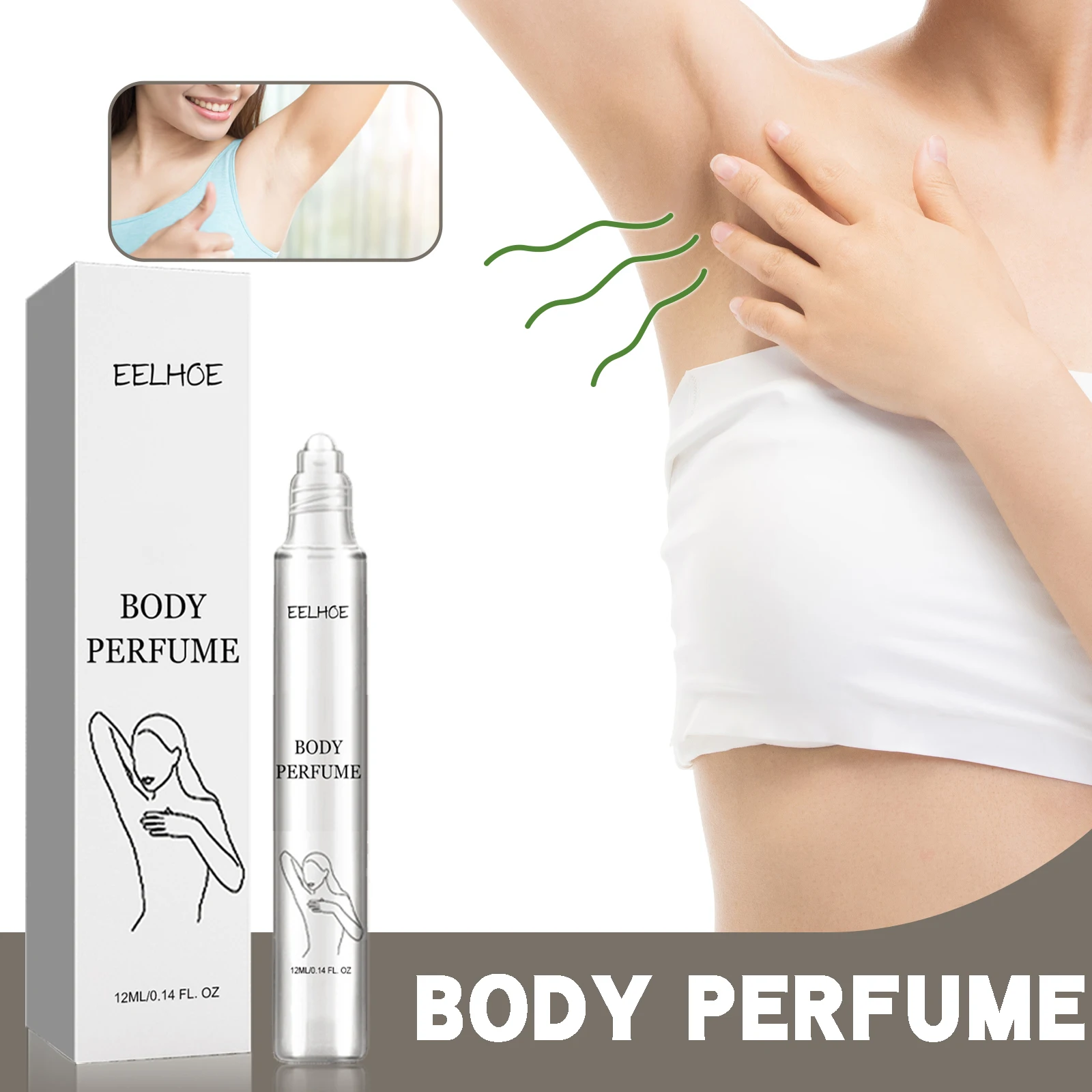 

EELHOE Body Perfume Weakens Off The Armpit Odor Natural Refreshing＆Lasting Fragrance Releases The Charm Of Women's Date Perfume