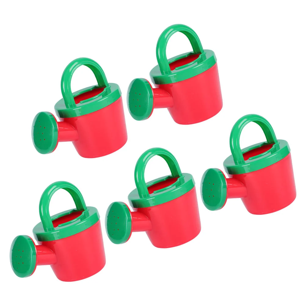 5 Pcs Watering Can Outdoor Flower Cans Small Toy Garden Kids Toys Bath Plastic Baby