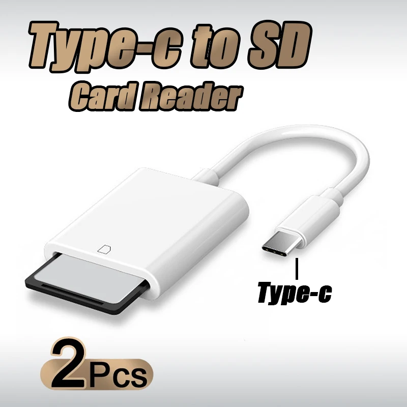 

1-2Pcs Type-c to SD Card Reader OTG Card Reader Camera Photo Transmission for iPhone 16 15 Pro Pro Max Samsung S25 Huawei Xiaomi