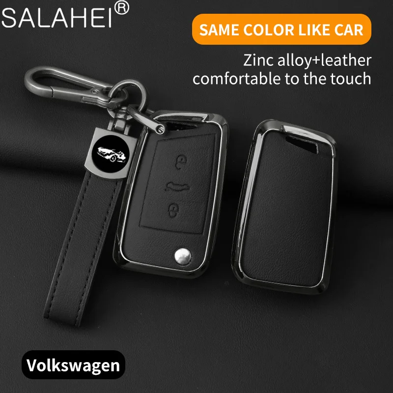 Car Key Case Cover Shell For VW Volkswagen Golf 7 MK7 Tiguan MK2 For SEAT Ateca Leon FR 2 Ibiza For Skoda Octavia Accessories