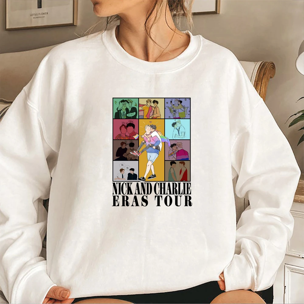 Retro Nick and Charlie The Heartstopper Eras Tour Sweatshirt Heartstopper Kit Connor LGBT Hoodie Tv Show Unisex LGBTQ Sweatshirt