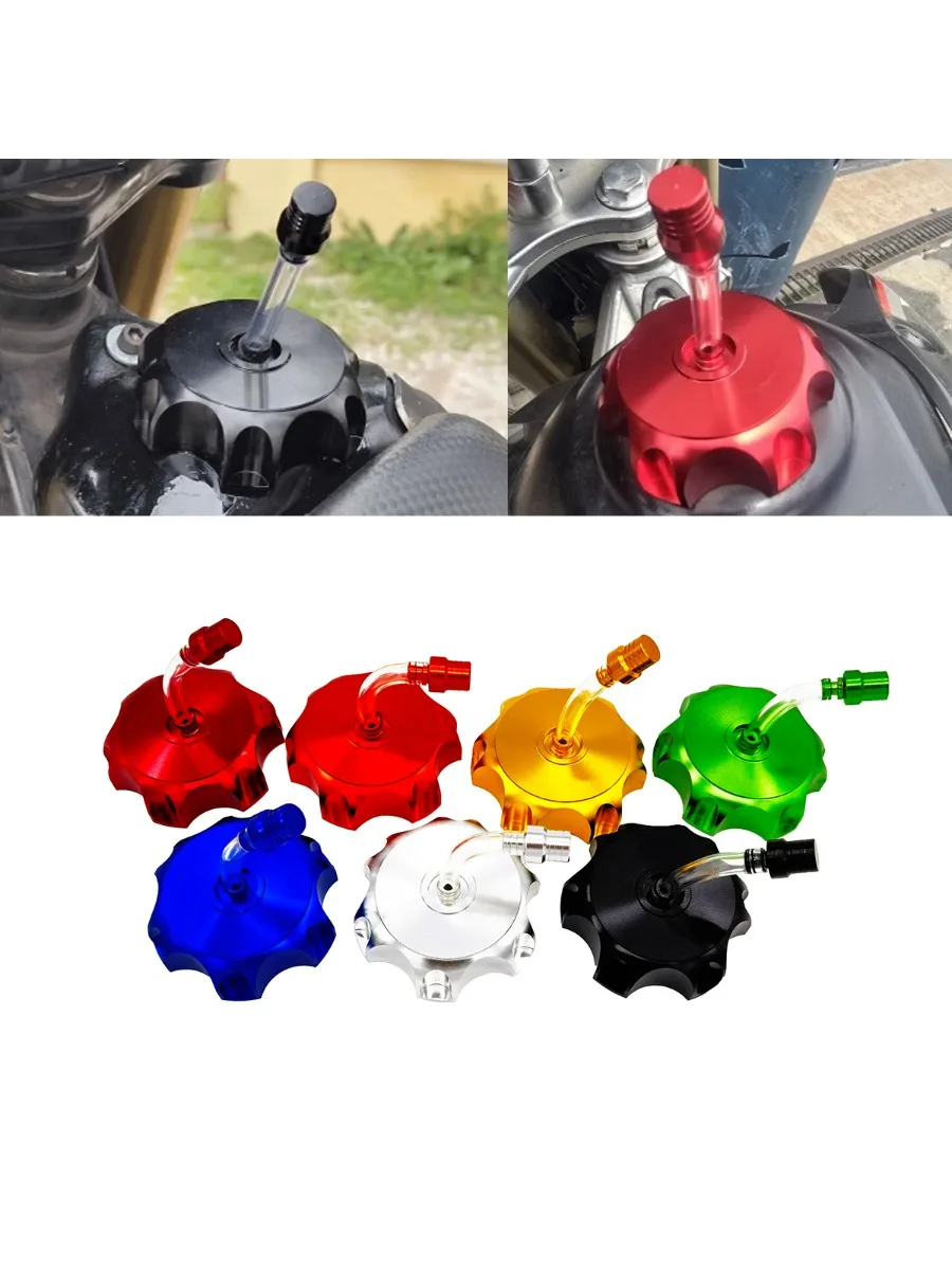 AliExpress NONE CNC Aluminum Universal 50mm Racing Gas Fuel Tank Cap With Vent Cap For Yamaha Kawasaki Honda KTM Suzuki Motorcycle Dirt Bike ATV