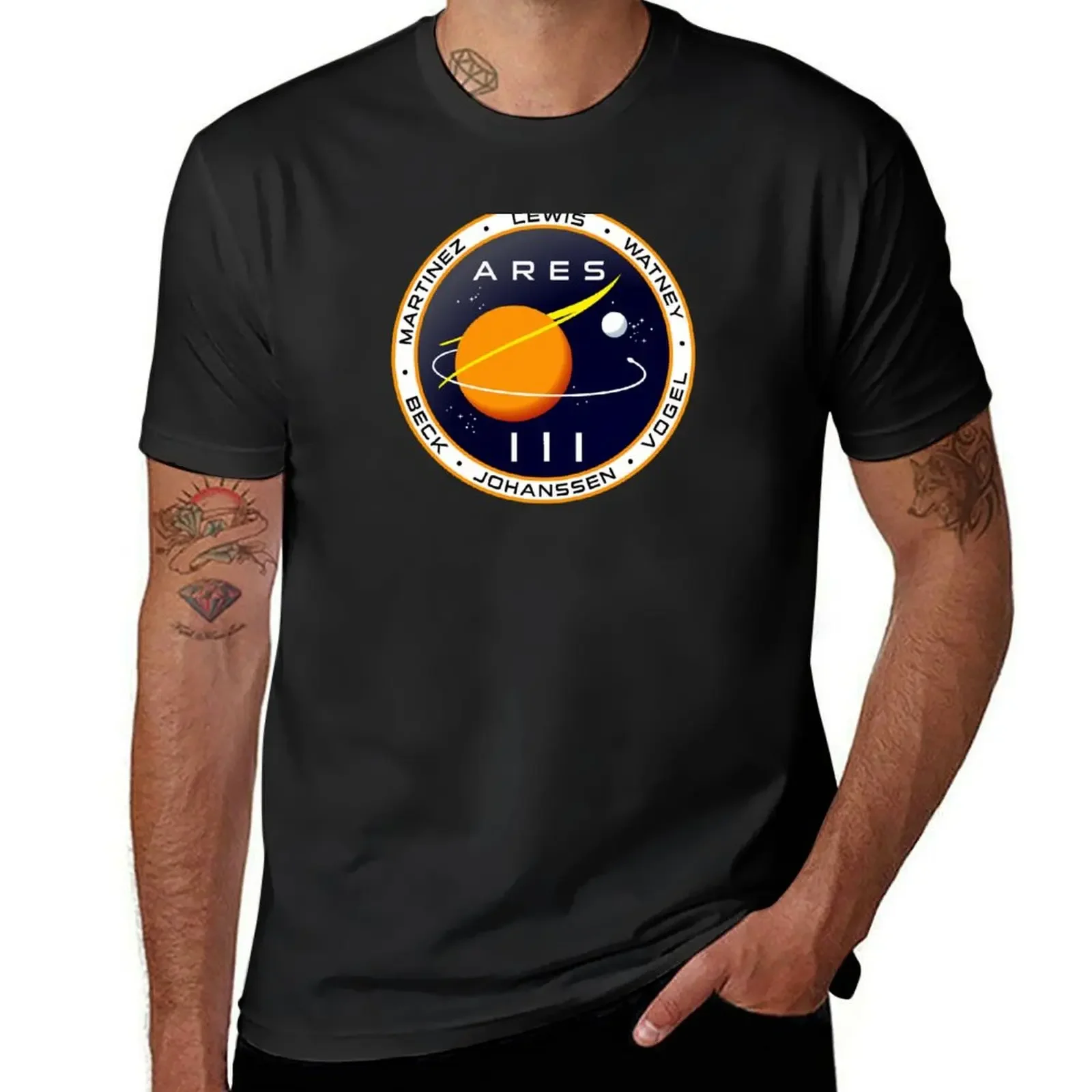 Ares 3 mission to Mars - The Martian T-Shirt baggy shirts graphics vintage clothes cotton t shirt men