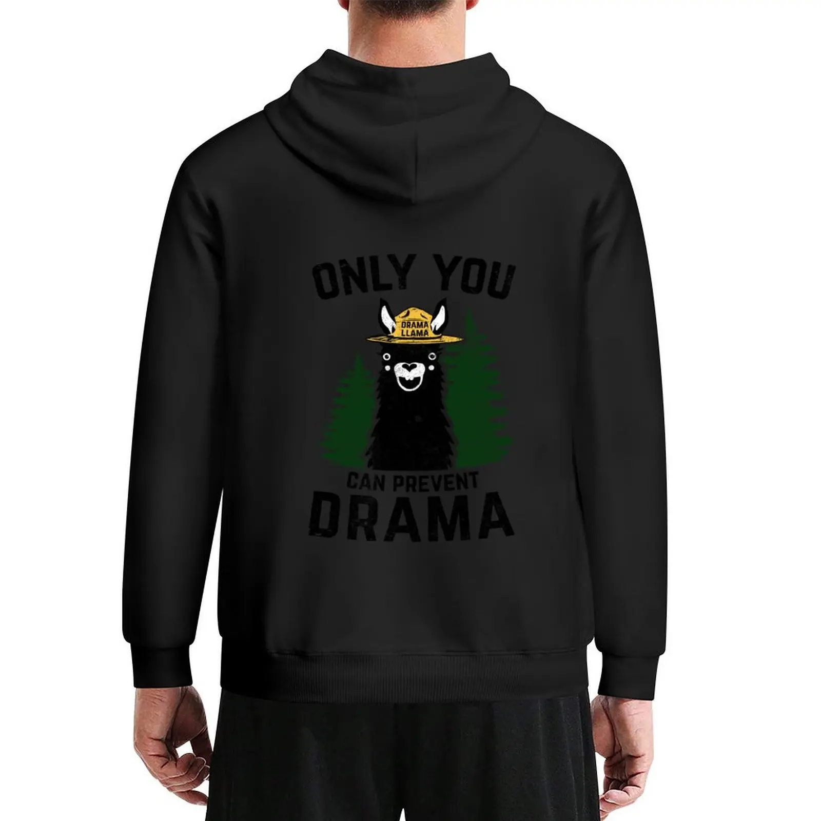 

The Original Only You Can Prevent Drama Llama GRUNGED - Smokey Bear Parody Hoodie blouse men clothes anime clothes autumn hoodie