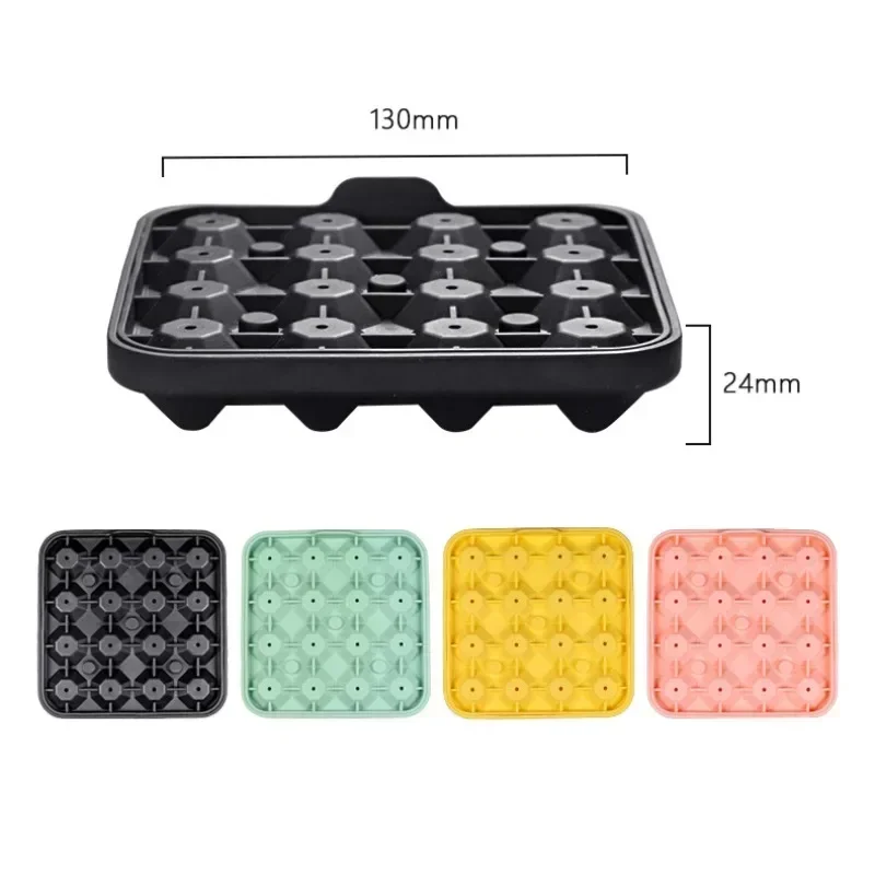 16 Grid Diamond Ice Tray Mold Box Food Grade Silicone Ice Cube Blocks Maker Mould Machine Whiskey Wine Bar Tools Kitchen Gadgets