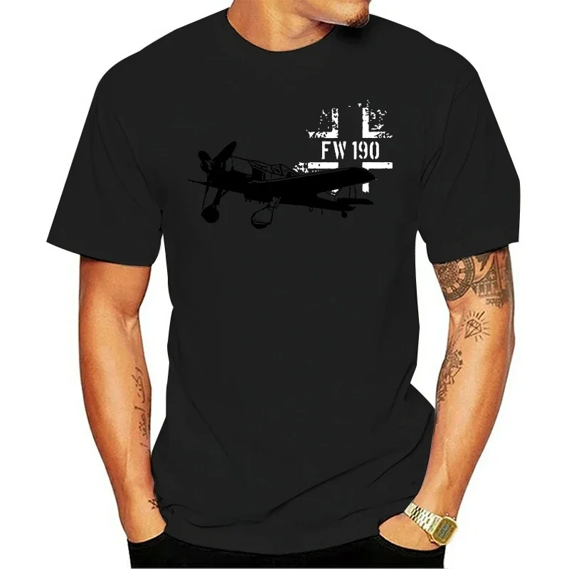 Shirt Tops Tees Plus Size T-Shirt Fw 190 Luftwaffe Flugzeug Balkenkreuz Zweiter Weltkrieg3D T Shirt Funny Casual Tee Shirts