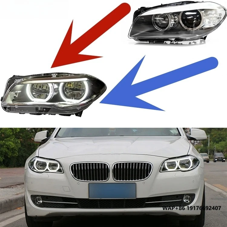 

F10 Headlight for’bmw F10 5 Series Full Led Headlight Upgraded to Angel Eyes LED Daily Running Lights 2010-2017