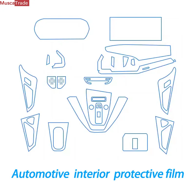 For Audi Q4 e-tron 2022-2023 Car Interior Center console Transparent PPF-TPU Protective film Anti-scratch Repair film Accessorie