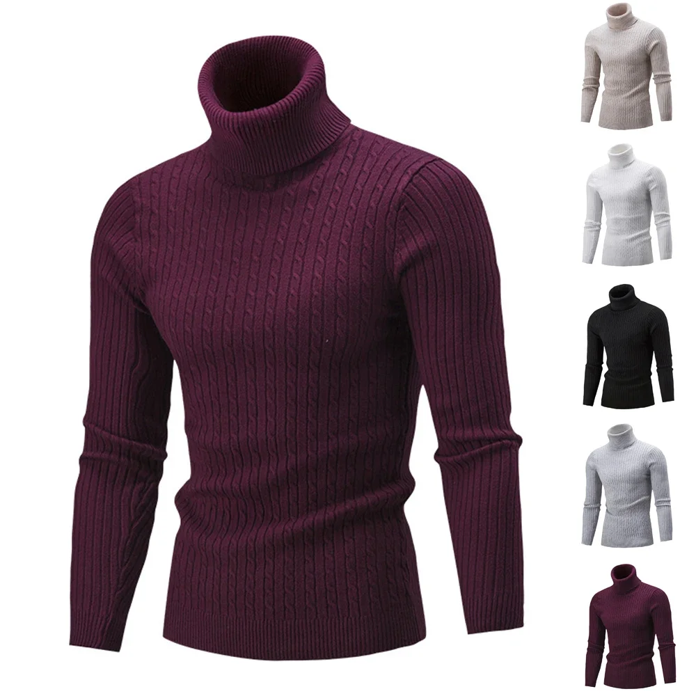 Men's Thermal Underwear tops High Collar Camiseta Termica Sport shirts Turtleneck Sweater Warm Long Sleeve Knitwear Men Bielizna