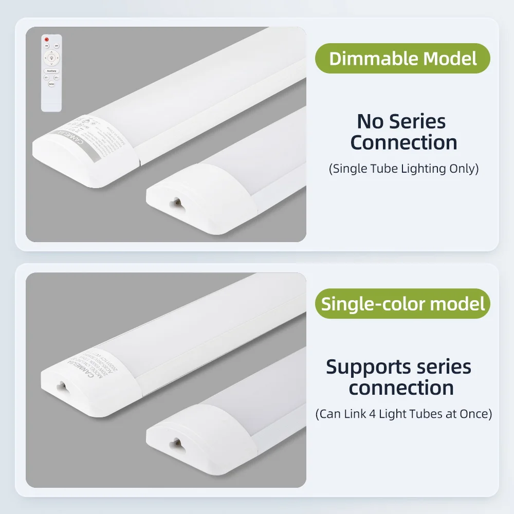 Led Tube Light 110-220V 10/20W Kitchen Under Cabinet Lamp  Bar Lights With 1.8M Switch Line For Home Bedroom Indoor Lighting