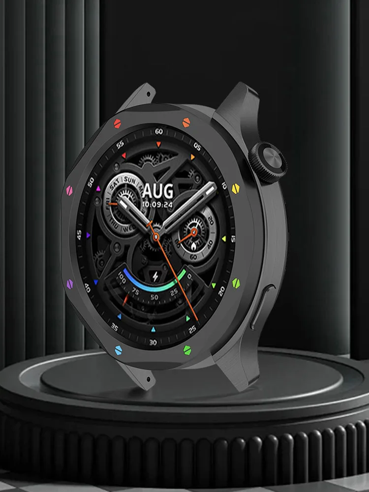 メタルベゼルリング交換ケースカバーリング強化ガラススクリーンプロテクターメタルウォッチベゼル Xiaomi Watch S4 ESIM/S3 ESIM用