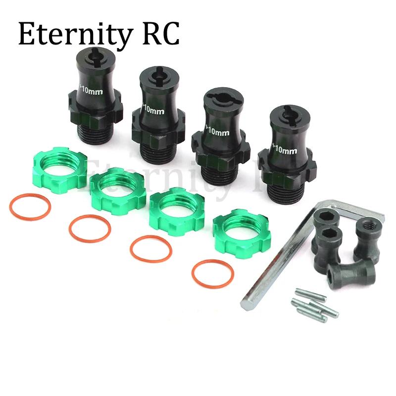 1/10 스케일 RC 자동차용 17mm 스플라인 휠 육각 허브 어댑터 - 슬래시 2WD 4X4 Rustler Stampede 2WD 4X4용 업그레이드 부품