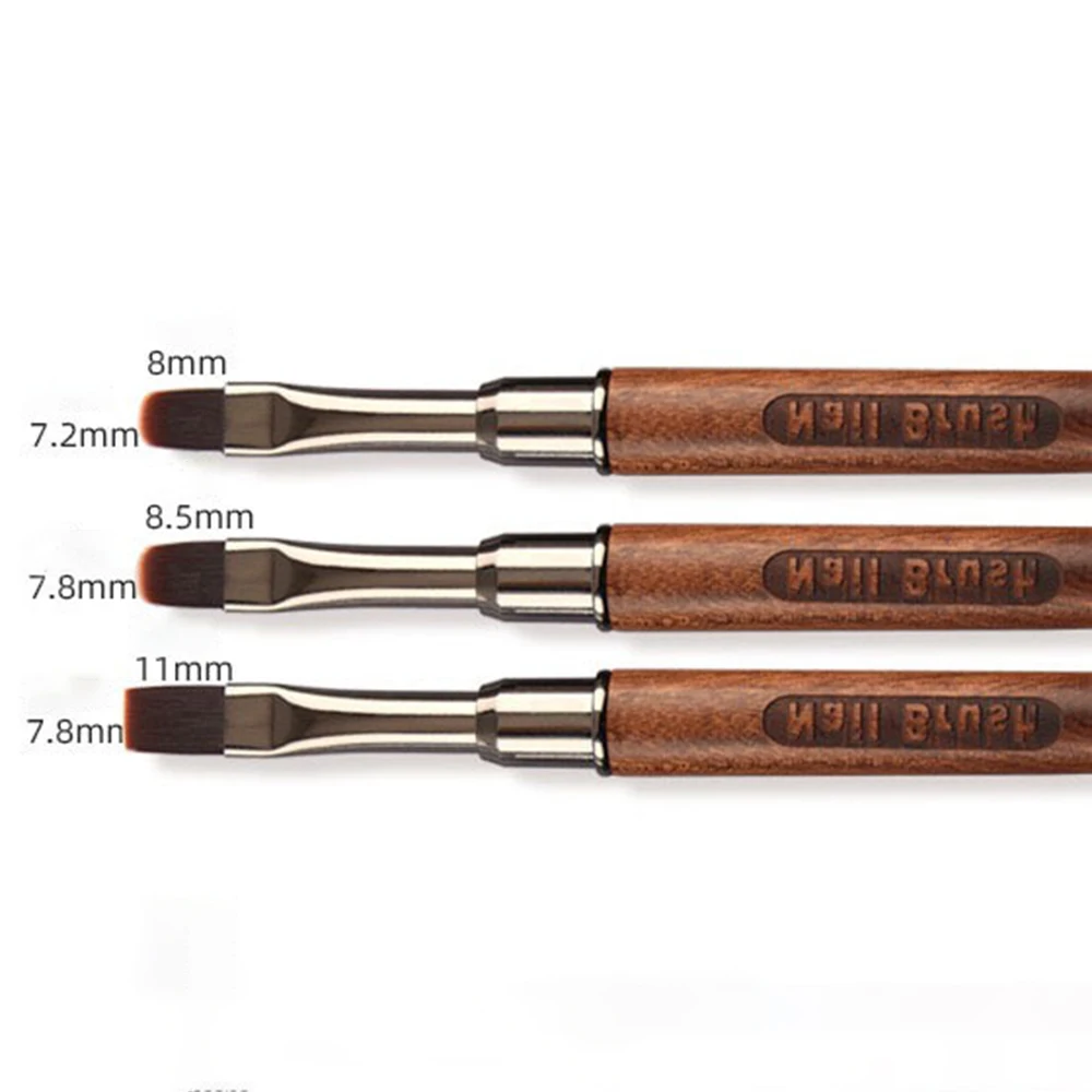 Wood Gel Painting Brush Nail Construct Acrylic Brush for Manicure DIY Builder Tool Brush Pen Professional Gel Tip Extension Pen
