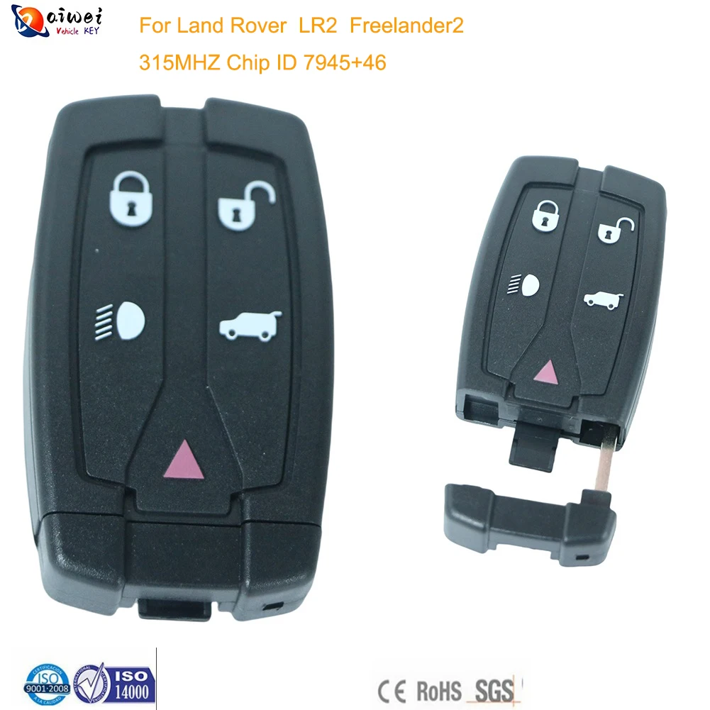 AutoKey for Land Rover 315MHZ 5 button Universal Car Remote Freelander2 LR2 2005-2012 High Quality Automotive Parts