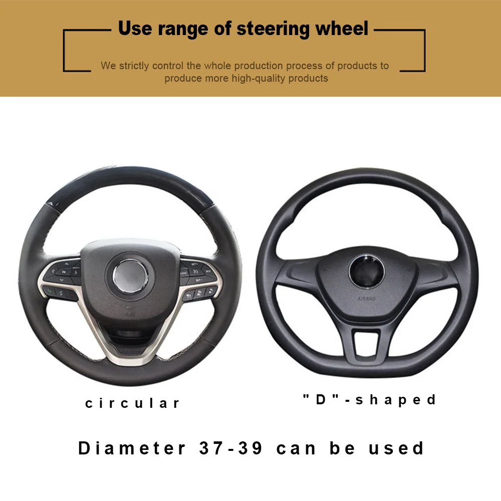 4 Colors Universal PU Leather Steering Covers Wooden Pattern Interior Accessories Car-styling Car Steering Wheel Cover