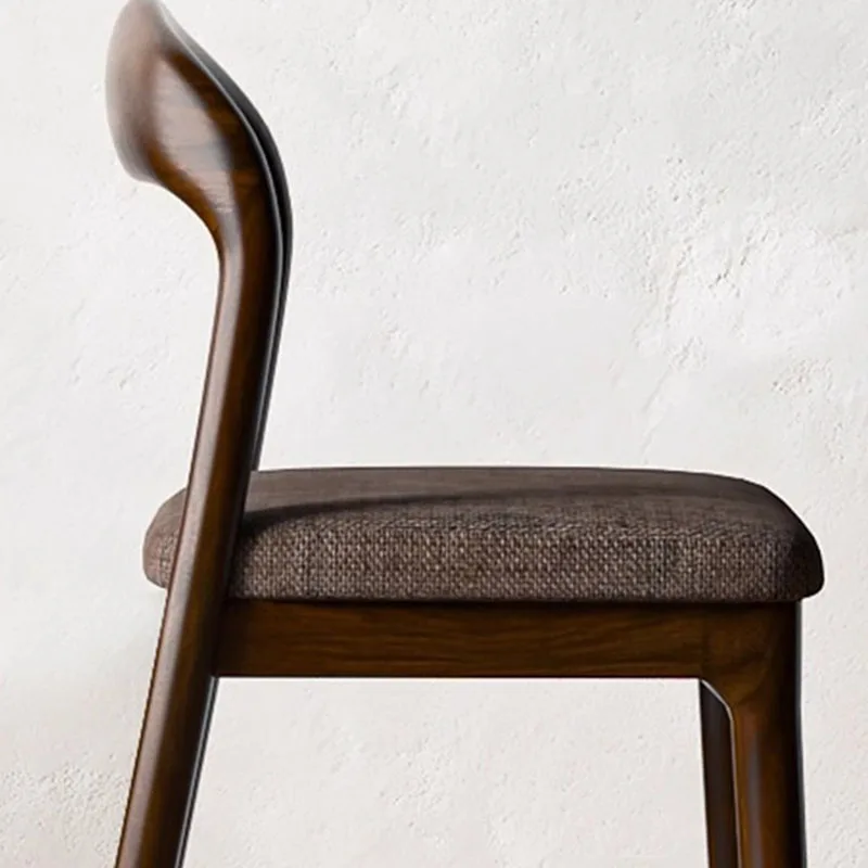 Kursi Bar Kayu dengan Sandaran Balkon Desain Modern Minimalis Kursi Bar Kantor Santai Gaming Chaise De Bar Lounge Suite Furniture