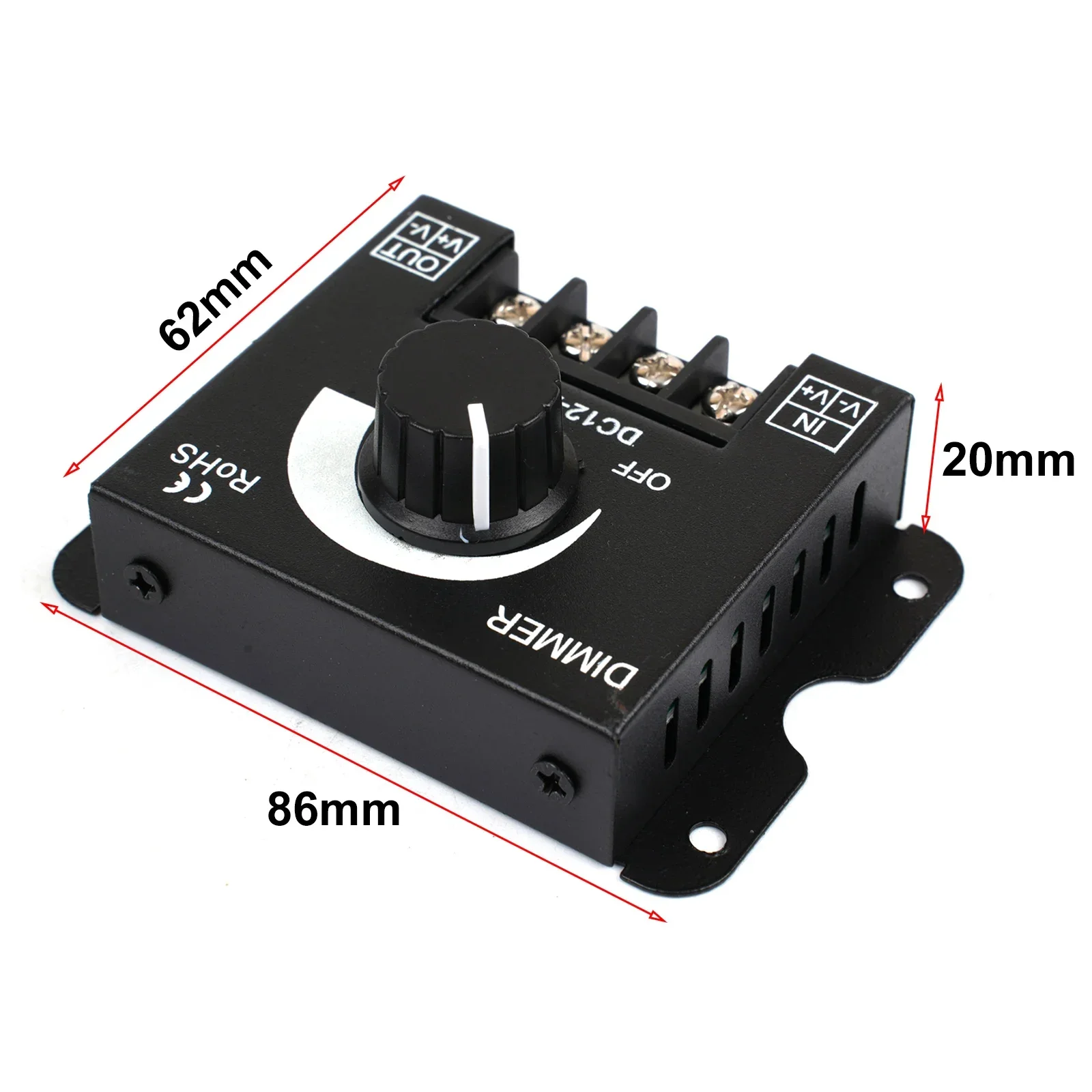 Efficiency Practical Brand New Led Dimmer Stabilizer DC 12-24V 30A Metal Power Supply Adjustable Voltage Regulator