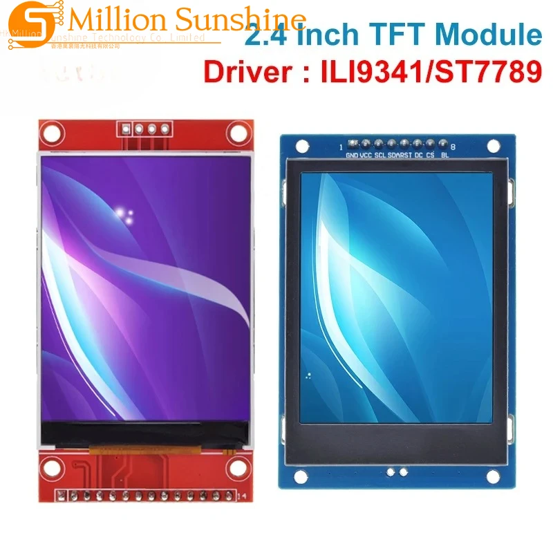 2.4 inch 240x320 SPI TFT LCD Serial Port Module 5V/3.3V PCB Adapter Micro SD Card ILI9341 / ST7789V LCD Display for arduino