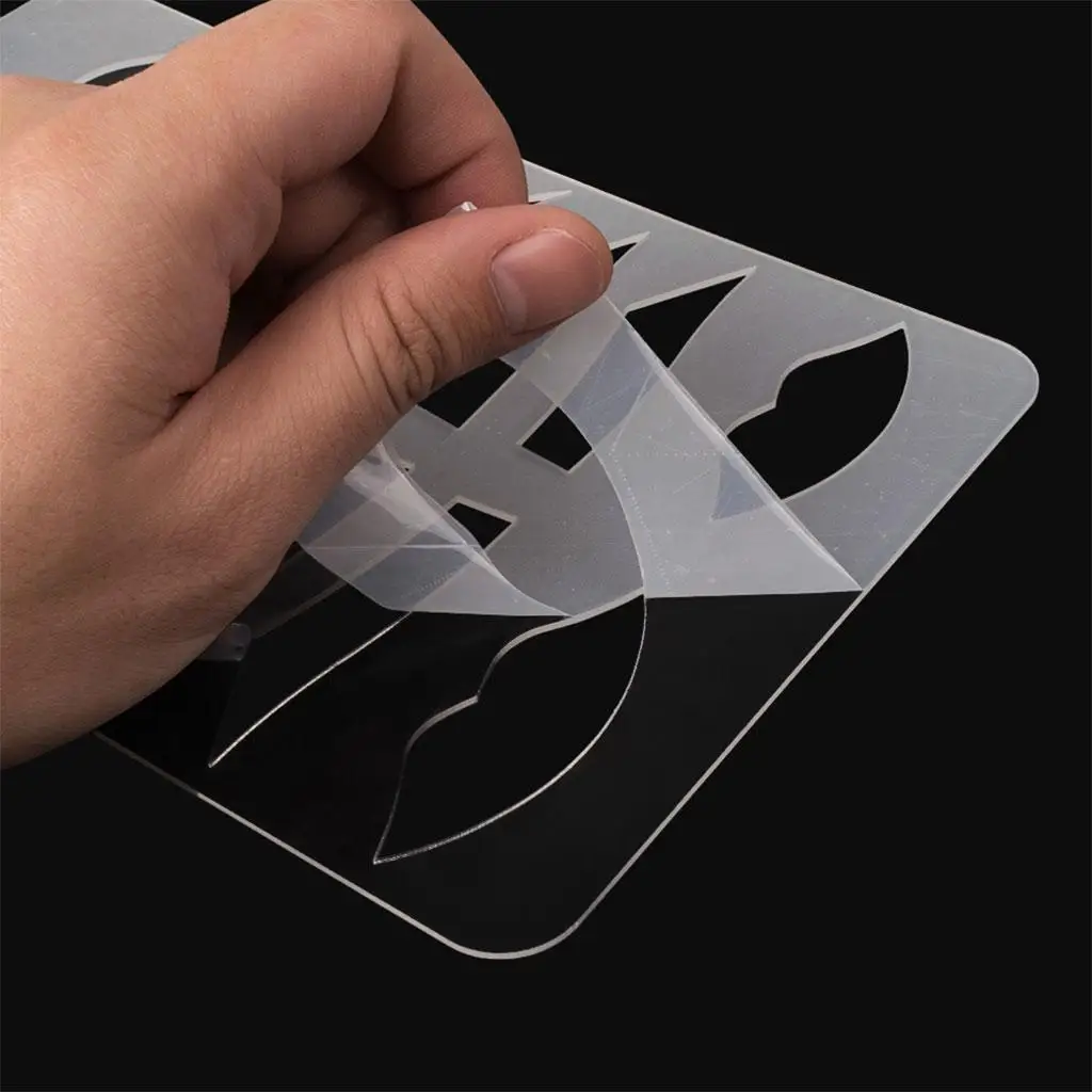 Eyebrow Grooming Stencil Card Ruler Reusable Different Styles for DIY Grooming Beginner