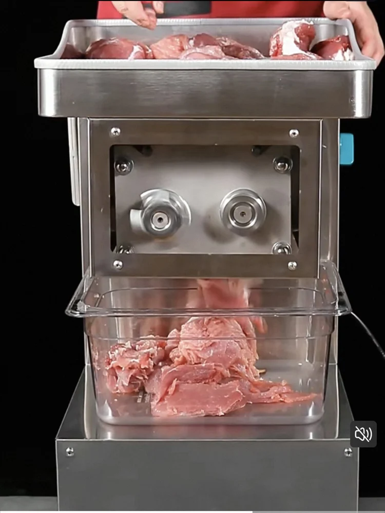 

Машина для резки мяса с открытым концом, коммерческая машина для нарезки мяса, машина для измельчения кубиками, 3000 Вт