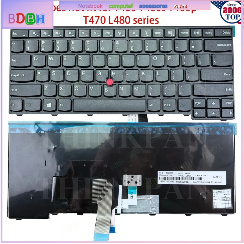 US Keyboard for For For Lenovo For For Thinkpad T440 T440s T440p E440 L440 L450 L460 L470
