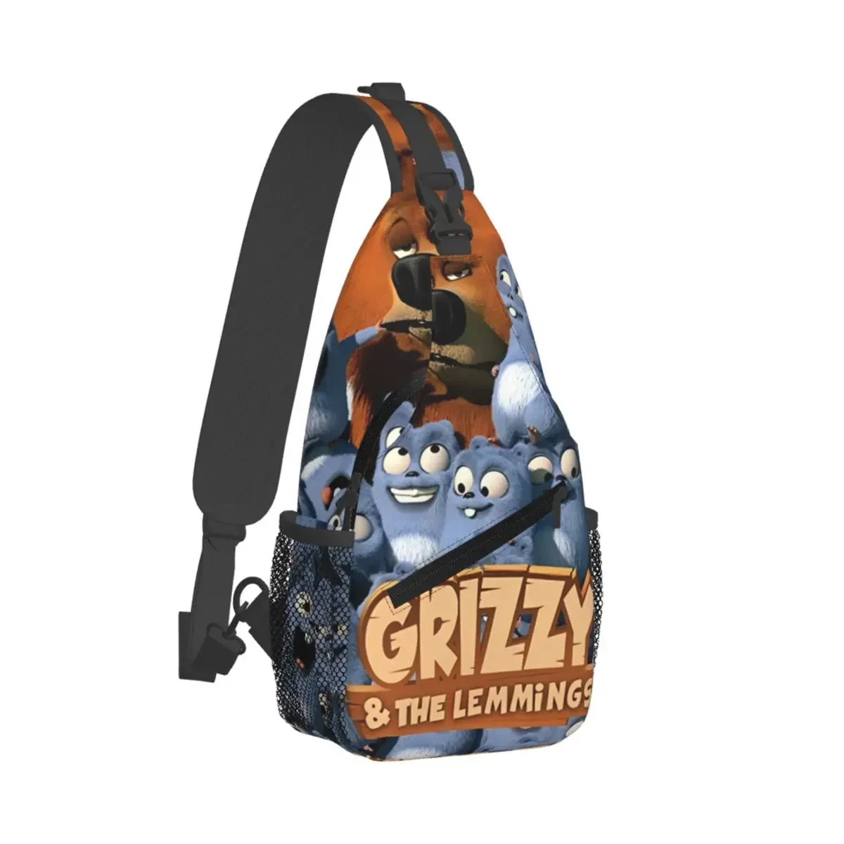 Grizzy Et Les Lemmings Crossbody Sling Bags Small Chest Bag Shoulder Backpack Daypack for Travel Hiking Travel Bookbag