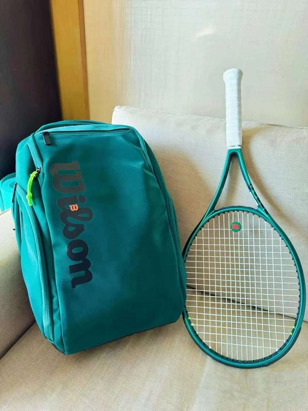 オリジナルウィルソンテニスバッグ多機能バックパック大容量独立したシューズコンパートメント断熱コンパートメント付き