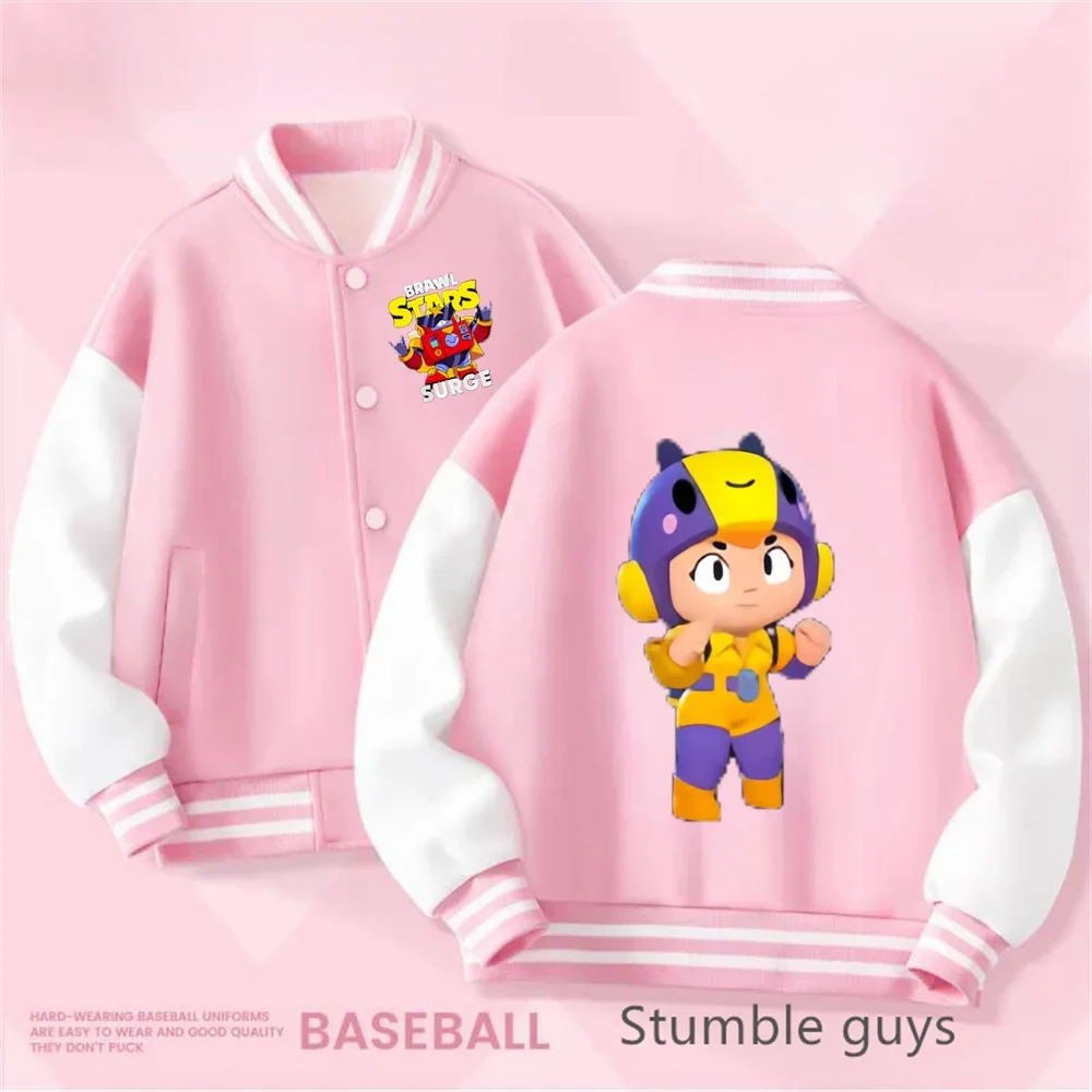 Kids Fall Winter Wild Brawl Shark Print Boys Girls 2-14 years old Thick warm coat Youth comfortable baseball uniform top