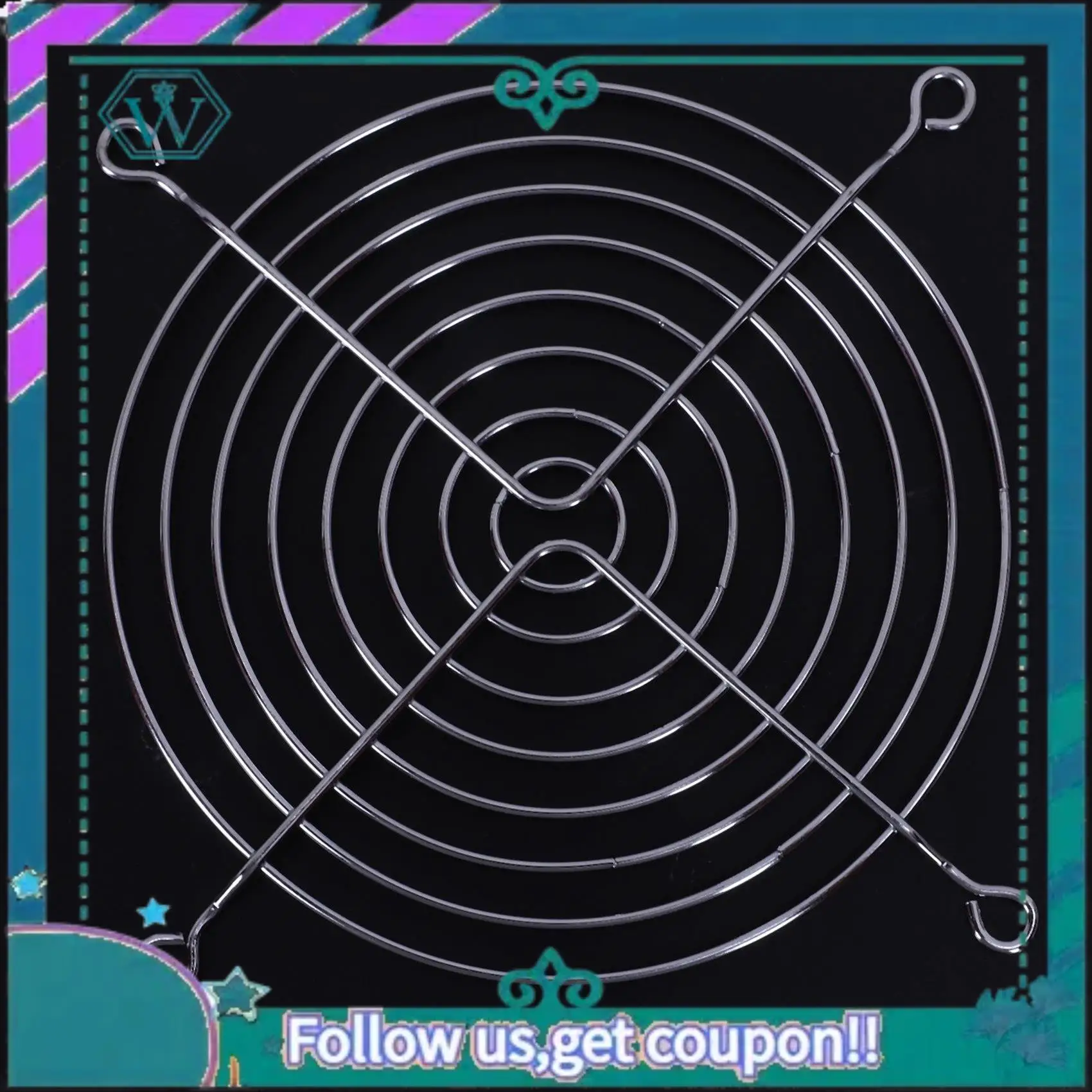 A75Q-4 X Metal Wire Finger Guard Grill For 120 X 120Mm Computer Case Fan