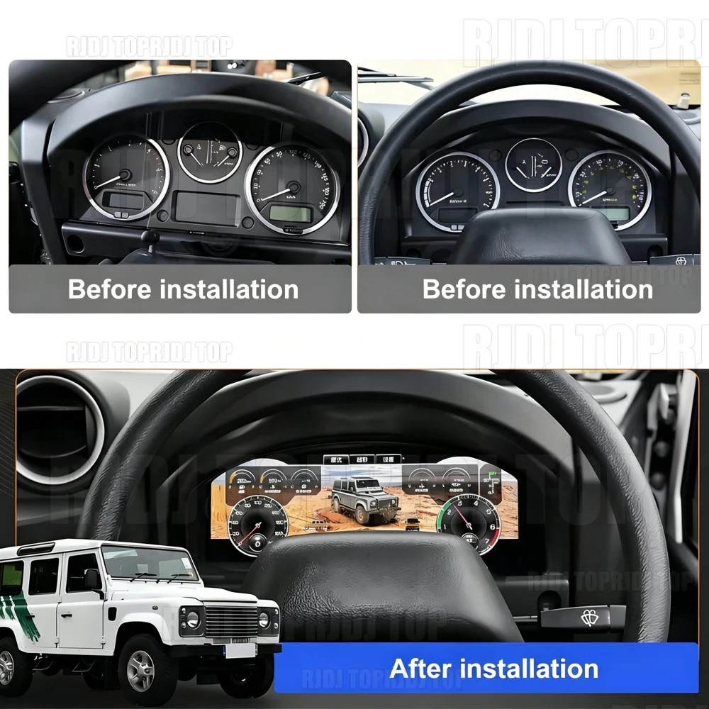 New For Land Rover Defender 2007-2016 2.2L 2.4L Car Digital Cluster LCD Dashboard Auto Speedometer Linux System Instrument Panel