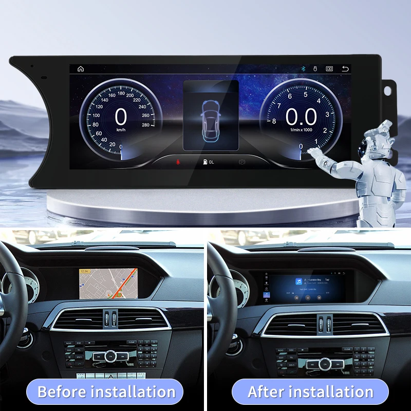 Cnstwei Linux System 8.8inch Display Touch Screen For Mercedes Benz C Class W204 S204 Wireless Carplay Android Auto Car Players
