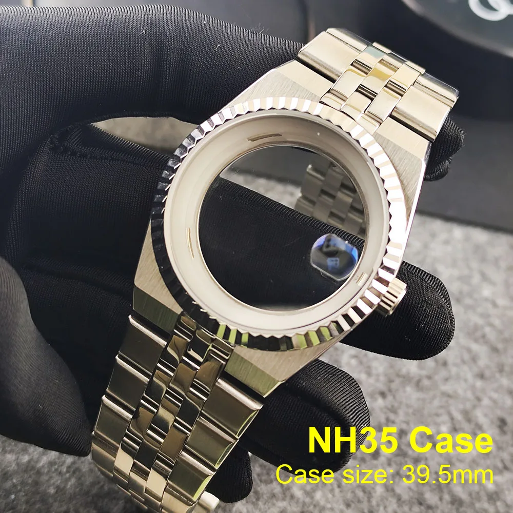 

Корпус NH35, мужские автоматические часы из нержавеющей стали 39,5 мм, циферблат с индивидуальным логотипом, подходит для аксессуаров для часов с механизмом NH35