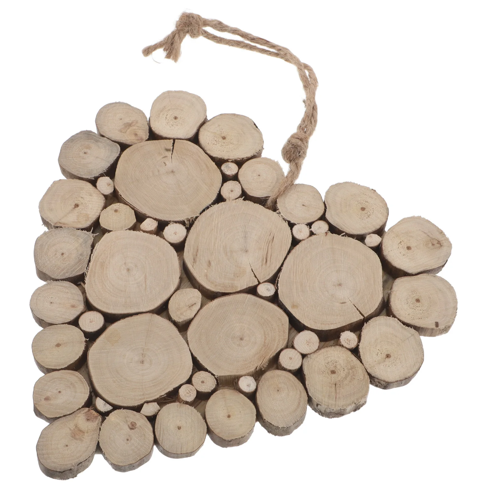 

Valentine's Day Heart Ornaments Rustic Wooden Love Decor Heart-Shaped Driftwood Craft for Home Wedding Engagement Party Table