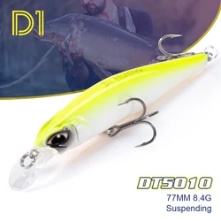 D1 Rozante 77MM 8.4G askıya tatlı su balıkçılık Lures batan jerkbait 65MM 5G yapay sert Wobblers pike bas mücadele