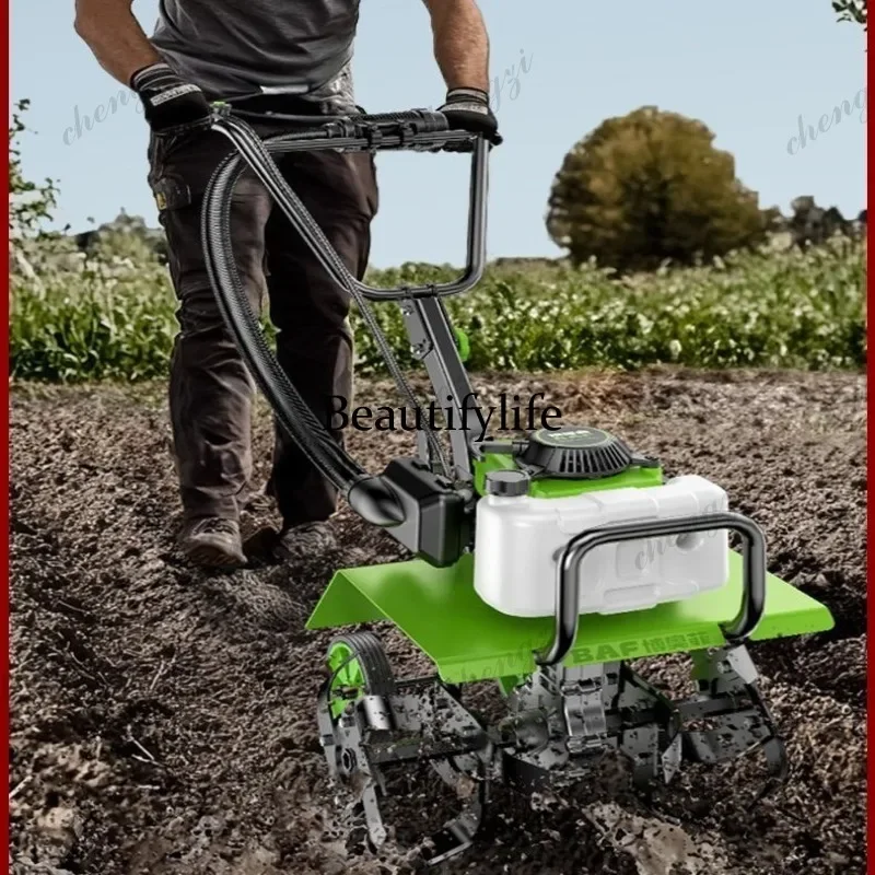 f182 Micro-tiller Four-stroke rotary tiller Agricultural soil loosening machine